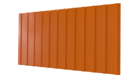 Профнастил С10 1155/1100x0,4 мм, 2011 насыщенный оранжевый глянцевый