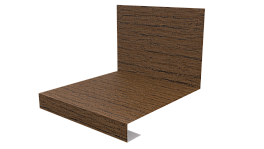 Планка примыкания нижняя к трубе фальц 140x200 мм, Дуб Сантана 3D