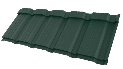 Металлочерепица Каскад 1195/1130x0,5 мм, 6005 зеленый мох матовый