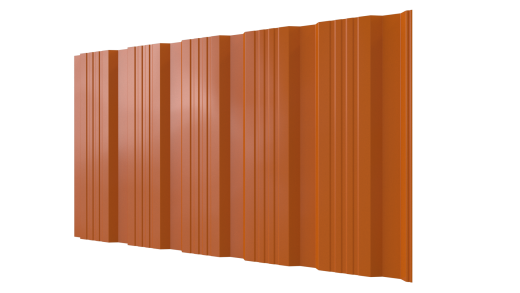 Профнастил К20 1195/1130x0,3 мм, 2011 насыщенный оранжевый глянцевый