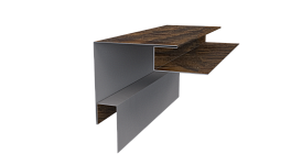 Планка угла наружного сложная 75x75x2000 мм, Дуб Локарно 3D