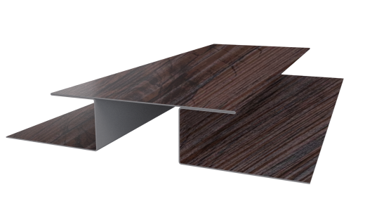 Планка стыковочная сложная Блок-хаус 110x2000 мм, Морёный дуб 3D
