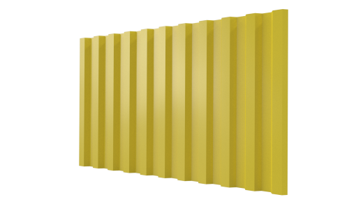 Профнастил С21 1051/1000x0,45 мм, 1018 цинково-желтый глянцевый