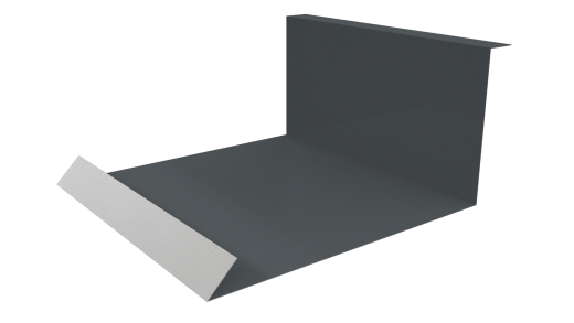 Планка примыкания нижняя 100x200x2000 мм, 7011 железно-серый глянцевый