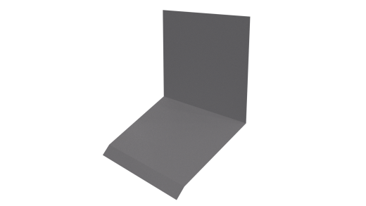 Планка примыкания верхняя к стене фальц 150x130x20 мм, 7004 сигнальный серый глянцевый