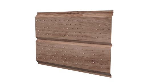 Софит Л-брус перфорированный 264/241x0,45 мм, Орех 3D