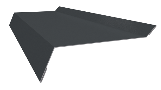 Планка примыкания в штробу 20x60x10 мм, 7011 железно-серый глянцевый