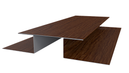 Планка стыковочная сложная Блок-хаус 110x2000 мм, Золотой орех 3D