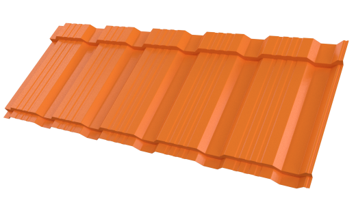 Профиль Пегас 1195/1130x0,4 мм, 2011 насыщенный оранжевый глянцевый