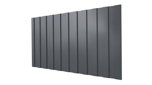 Профнастил С8 1200/1150x0,45 мм, 7011 железно-серый глянцевый