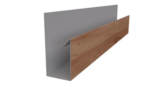 Планка П-образная 30x20x2000 мм, Золотой орех 3D