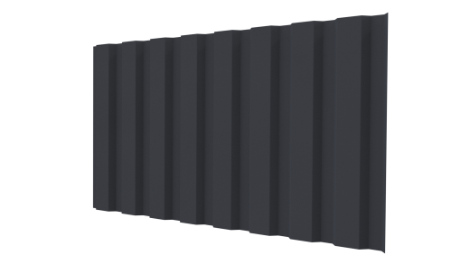 Профнастил С20A 1150/1100x0,5 мм, 7024 графитовый серый стальной бархат