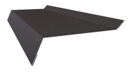 Планка примыкания в штробу 20x60x10 мм, 8019 серо-коричневый матовый