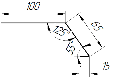 Планка карнизная 100x65x2000 мм, Картэн тёмный