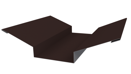 Планка ендовы верхняя 76x76x2000 мм, 8017 шоколадно-коричневый глянцевый