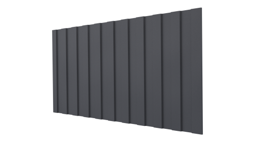 Профнастил С8 1200/1150x0,5 мм, 7024 графитовый серый матовый