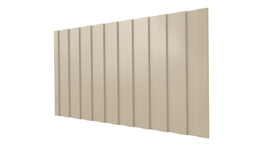 Профнастил С8 1200/1150x0,45 мм, 1015 св. слоновая кость глянцевый