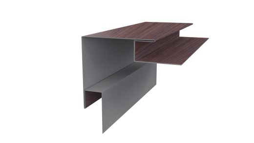 Планка угла наружного сложная Блок-хаус 110x110x2000 мм, Античный дуб 3D