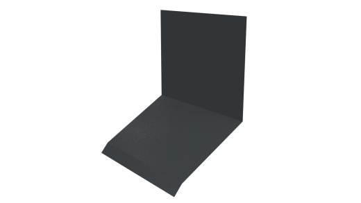 Планка примыкания верхняя к стене фальц 150x130x20 мм, 7011 железно-серый глянцевый