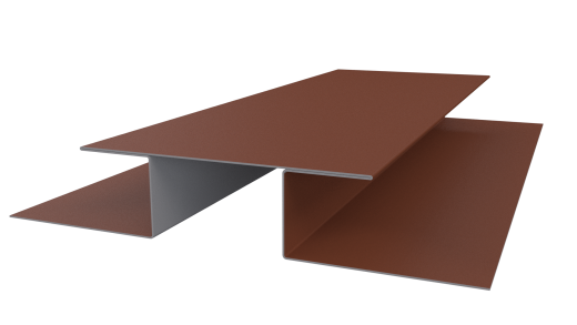 Планка стыковочная сложная Блок-хаус 110x2000 мм, 8004 медно-коричневый матовый