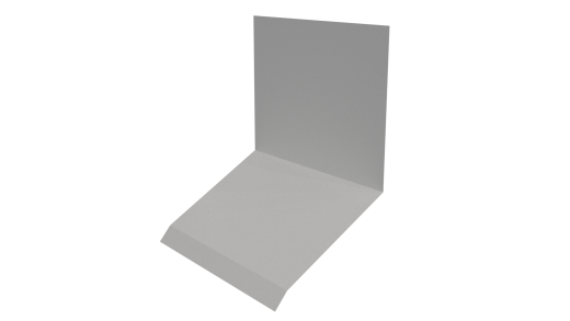 Планка примыкания верхняя к стене фальц 150x130x20 мм, 9003 сигнальный белый глянцевый