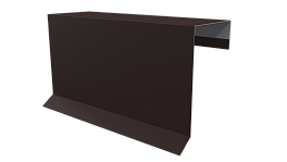 Планка торцевая фальц 65x97 мм, 8017 шоколадно-коричневый PUR Pruf