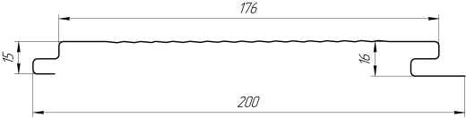 Лайн Про Гофр 200/176x0,45 мм, Дуб Винтаж 3D