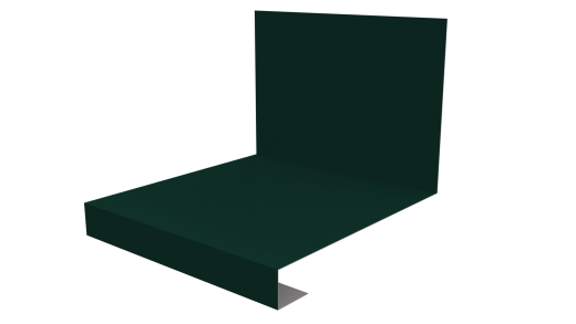 Планка примыкания нижняя к трубе фальц 140x200 мм, 6005 зеленый мох глянцевый