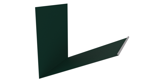 Планка примыкания верхняя к трубе фальц 250x210 мм, 6005 зеленый мох матовый