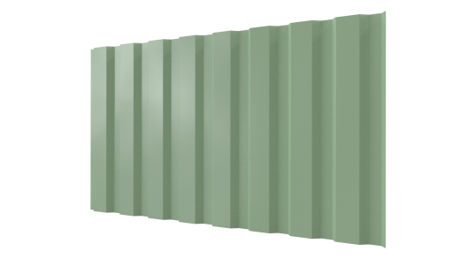 Профнастил С20A 1150/1100x0,65 мм, 6019 бело-зеленый глянцевый