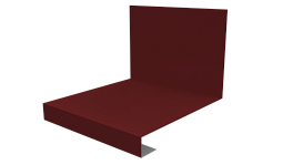 Планка примыкания нижняя к трубе фальц 140x200 мм, 3011 коричнево-красный глянцевый