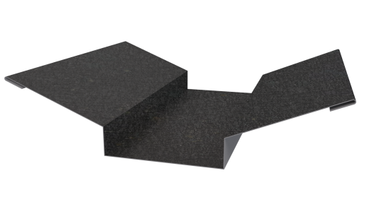 Планка ендовы верхняя 76x76x2000 мм, Картэн тёмный