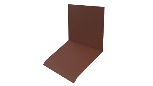 Планка примыкания верхняя к стене фальц 150x130x20 мм, 8004 медно-коричневый матовый