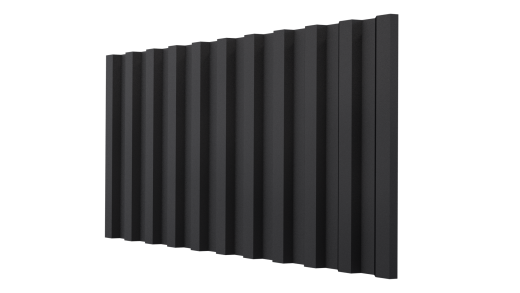 Профнастил С21 1051/1000x0,5 мм, 9005 черный янтарь матовый