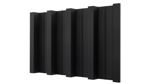 Профнастил Н60 902/845x0,5 мм, 9005 черный янтарь матовый