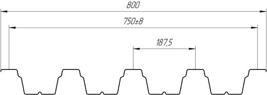 Профнастил Н75 800/750x0,65 мм, 5002 ультрамариново-синий глянцевый