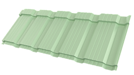Профиль Пегас 1195/1130x0,45 мм, 6019 бело-зеленый глянцевый