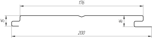 Лайн Про Полоса 200/176x0,5 мм, 7024 графитовый серый стальной бархат