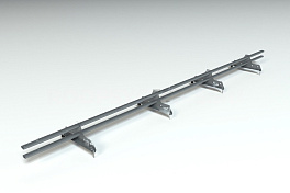 Снегозадержатель PROMO ZN 40x20 (овал) 3,0м Ral 7024 графитовый серый