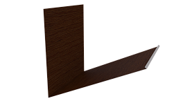 Планка примыкания верхняя к трубе фальц 250x210 мм, Золотистый дуб 3D