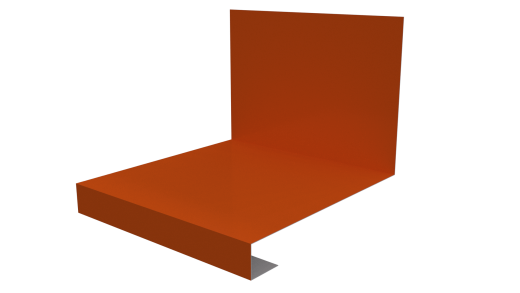 Планка примыкания нижняя к трубе фальц 140x200 мм, 2004 оранжевый глянцевый