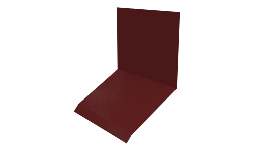 Планка примыкания верхняя к стене фальц 150x130x20 мм, 3011 коричнево-красный глянцевый