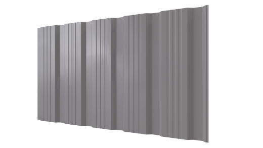 Профнастил К20 1195/1130x0,45 мм, 9006 бело-алюминиевый глянцевый