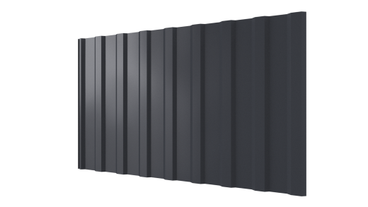 Профнастил С20R 1150/1100x0,3 мм, 7024 графитовый серый глянцевый
