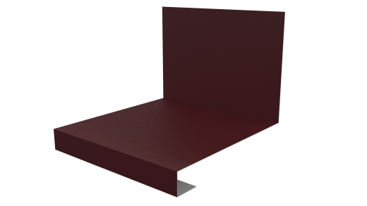 Планка примыкания нижняя к трубе фальц 140x200 мм, 3005 винно-красный матовый