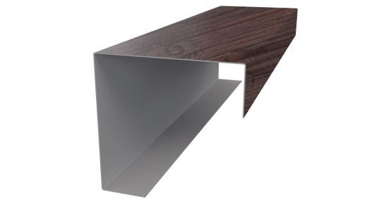 Декоративная накладка угловая 20x60x60x20 мм, Морёный дуб 3D