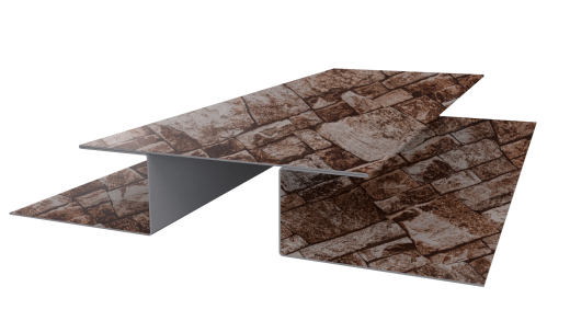 Планка стыковочная сложная 75x2000 мм, Дикий камень