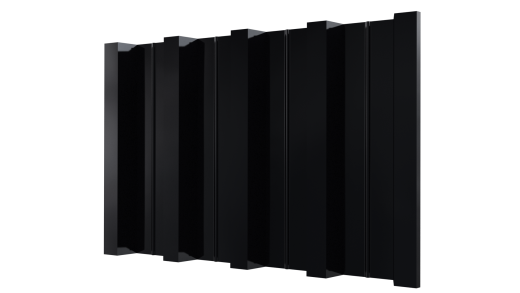 Профнастил Н60 902/845x0,45 мм, 9005 черный янтарь глянцевый