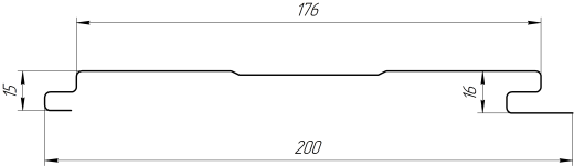 Лайн Про Изгиб 200/176x0,45 мм, 1014 слоновая кость глянцевый