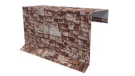 Планка торцевая фальц 65x97 мм, Дикий камень